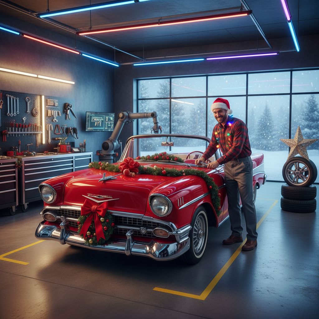 Un Noël Mécanique : Fusion de Tradition et Innovation dans les Garages 1