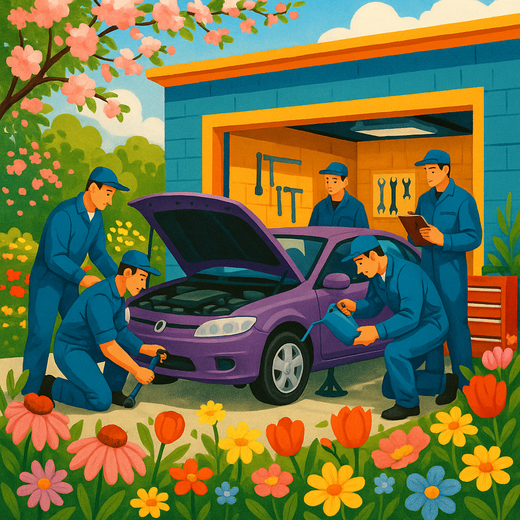 🌸 Éveillez votre voiture au printemps : Révision parfaite avec MyGarages 🌼 1