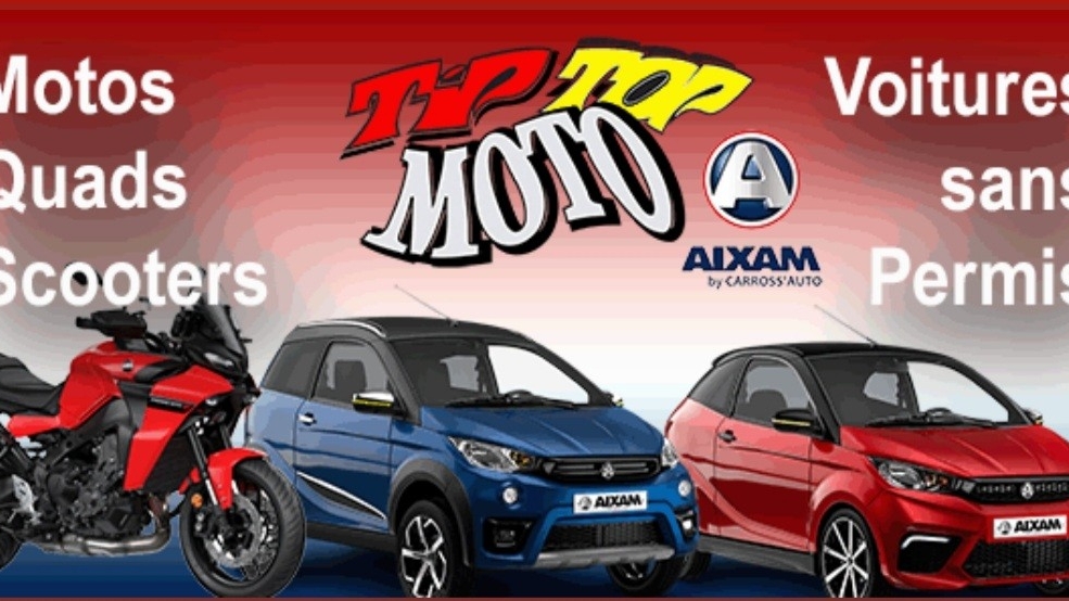 Tip Top Moto - spécialiste Motos, Scooters, Quads et Voitures Sans Permis (VSP), sur Pont-de-Chéruy