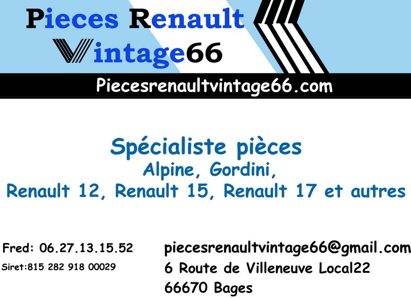 PiecesRenaultVintage66 PRV66 pieces renault vintage 66 prv 66 renault 12