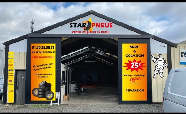 Star pneus: Magasin de pneumatique neuf et occasion, montage réparation équilibrage, vente Michelin Goodyear Val-d'Oise Île-de-France 95